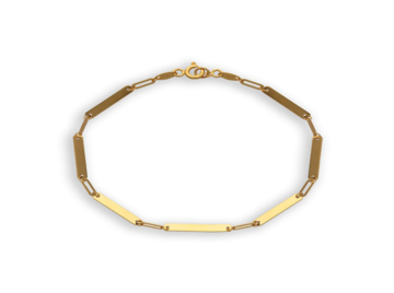 Žluté zlato náramek OBDÉLNÍKY 